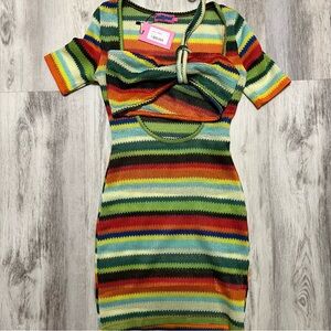 Edikted Striped Mini Dress